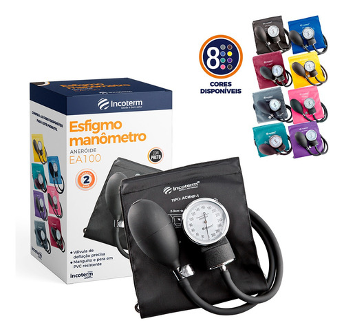 Medidor De Pressao Esfigmomanometro Aneroide Ea100 Incoterm