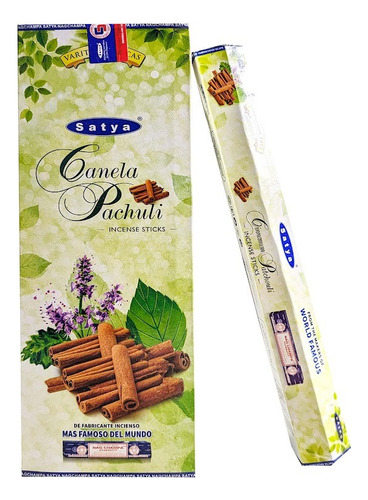 Incienso Hexagonal Canela Pachouli Premium Línea Satya