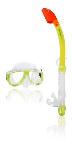 Imagen 2 de 2 de Combo Coral Mascara Y Snorkel Marca Escualo