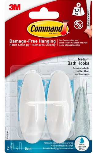 Ganchitos Para Colgar 3m Command Baño X2 Serviciopapelero