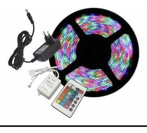 Fita Led 5m Ultra Rgb 3528 Prova D'agua + Fonte + Controle