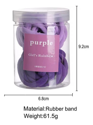 Ligas Elásticas Medianas Para El Cabello 150 Pcs Negro Y Rosa
