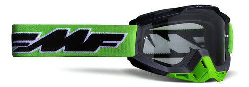 Goggles Para Motociclista Powerbomb Rocket Lime Clear Lens Lente Claro Armazón Negro/lima Talla Unitalla