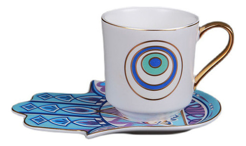 Juego De Taza Y Plato De Café Mal De Ojo Turco 2023