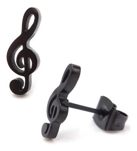 Pendientes De Acero Inoxidable Con Símbolo De Nota Musical G