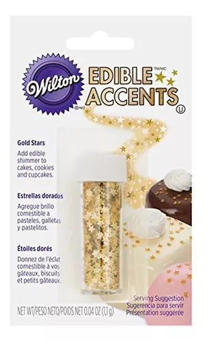 Purpurina Comestible Wilton, Estrellas Doradas