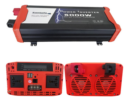 Inversor De Corriente 12va220v 5000w 2usb 2sockets Onda Pura