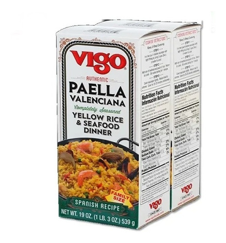 Arroz Vigo Paella Valenciana X 2 Cajas X 539g