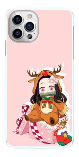 Capinha Nezuko Presente Natal Fundo Rosa Capa