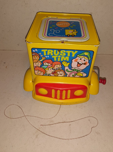 Juguete Trusty Tim School Bus Jack In The Box Mattel 1969 (Usado)