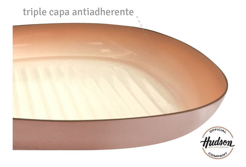 Imagen 4 de 9 de Bifera Hudson Antiadherente Ceramico 26 Cm Plancha Aluminio