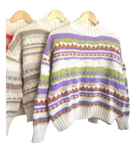 Sweater Invierno Hermoso Estampado Marca Lemmon 616