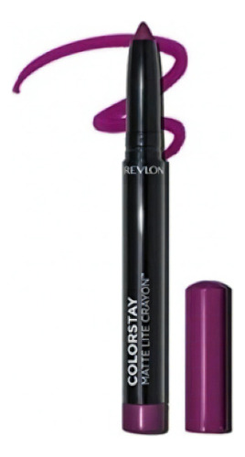 Revlon Colorstay Matte Lite Crayon 012 On Cloud Wine Acabado Mate Color Violeta Oscuro