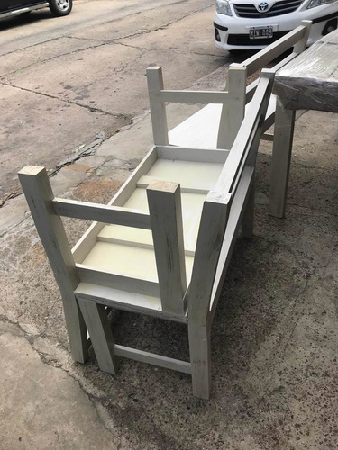 Imagen 3 de 4 de Liquido Mesa Galería 1,5 Mx 2 M+ 4 Bancos Con Respaldo 8 Per