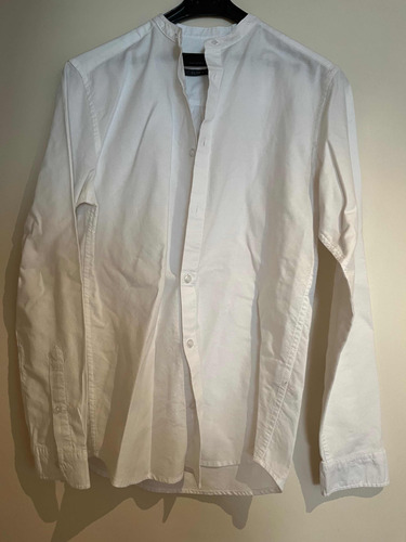 Camisa Blanca Primark Hombre Cuello Mao Exc Est