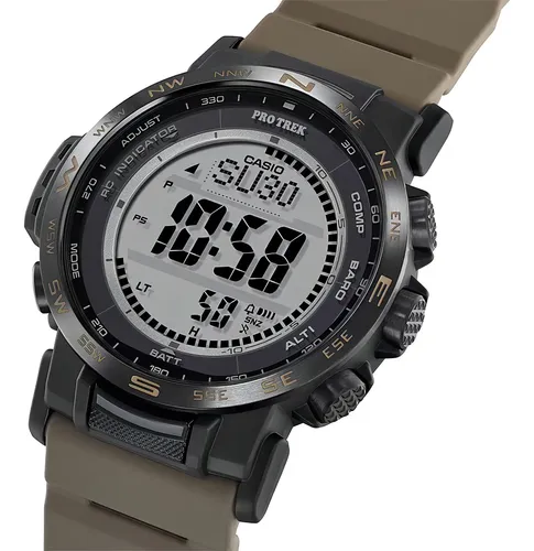 Relógio Casio Protrek Prw-35ld-5dr Solar Altímetro Barômetro Bege