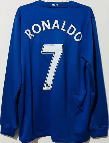 Jersey Manchester United Manga Larga 2009 Terce Azul Ronaldo