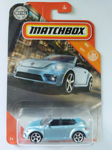 Matchbox Volkswagen The Beetle Convertible Azul 2/100