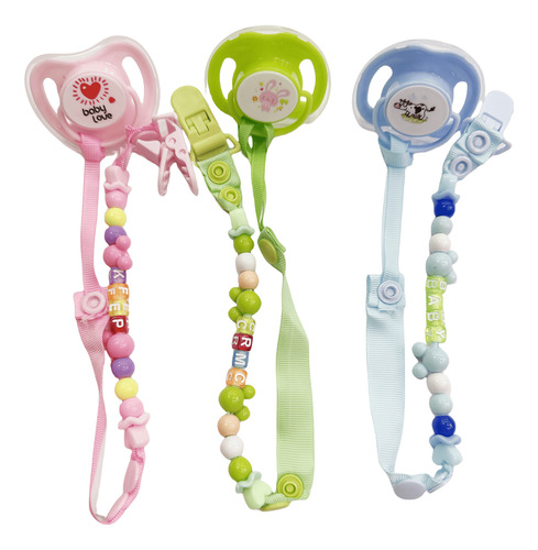 Chupon Con Porta Chupon Para Bebés Azul 6-12 Meses