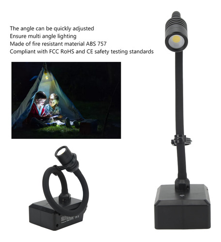 Lámpara De Trabajo Led Cuello De Cisne 3 Modos Mantenimiento