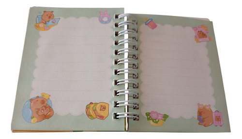 Libreta Capibara Tapa Con Agua Y Brillo Stickers Stickers Skate