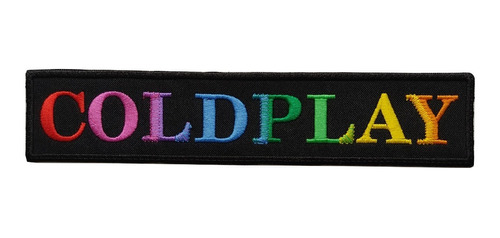 Parche Bordado Coldplay Texto Arcoiris Multicolor Musica