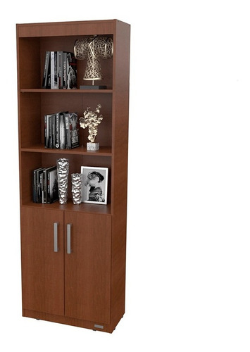 Biblioteca Mueble Estantes Melamina Con Puertas 60cm Mosconi