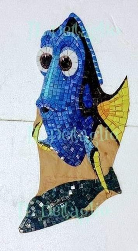 Imagen 9 de 12 de Mosaico Figura Nemo Y Amigos Con Sombra De .50 Cms. Para Alberca