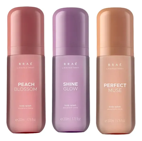 Braé By Ana Paula 3 Body Splash Peach + Perfect + Shine - R$ 134,69