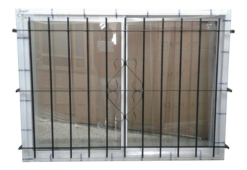 Ventana 150x110 Aluminio Blanco V/entero Reja Redondo 1/2