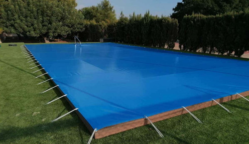 Cubrepiscina Premium - Anti Caídas Niños Y Mascotas Azul Francia 3x7