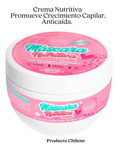 Crema Capilar Anticaída Crecimiento Vitamix Mascara Nutritiv
