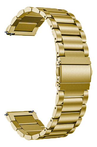 Correa Acero Inoxidable Para Smartwatch Chibear Mujer Zl02 Dorado 2.2 Cm