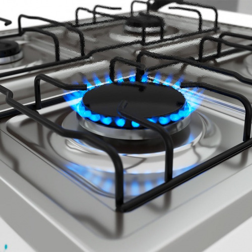 Cocina A Gas Nuevas Supergas 4 Hornallas Mesada Inox Ebz