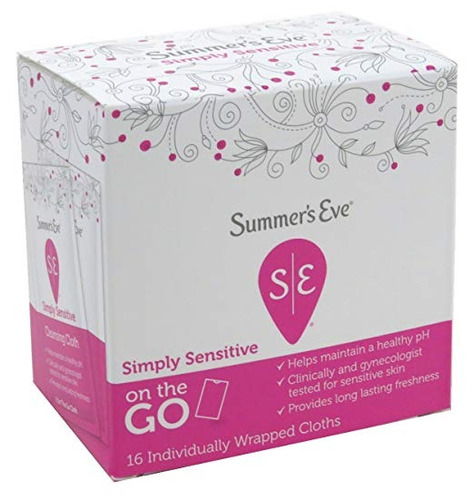 Summers Eve Paños De Limpieza 16 Conde Simple Sensible (paqu