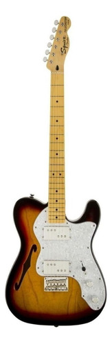 Guitarra eléctrica Squier by Fender Vintage Modified '72 Telecaster Thinline de fresno 3-color sunburst poliuretano brillante con diapasón de arce