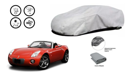 Funda Car Cover Pontiac Solstice I,permeable Y Afelpado