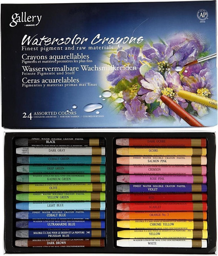 Set 24 Crayones Pastel Acuarelables Mungyo Artistico Gallery