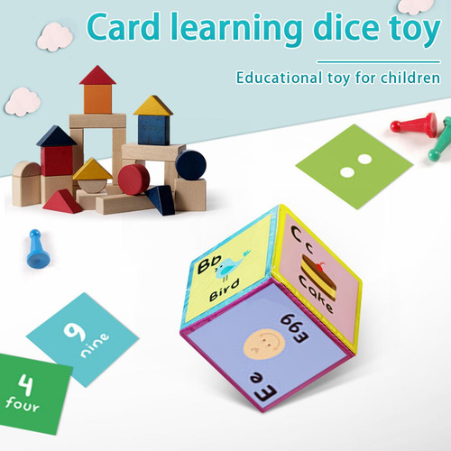 Juego Educativo Dados Cubo De Felpa De Dados De 3,9 Pulgadas