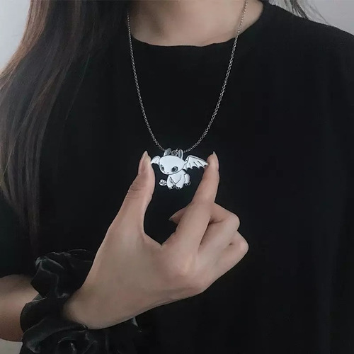 Imagen 6 de 6 de Collares De Pareja Chimuelo Y Furia Luminosa Regalo Novios