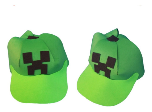 Gorro Minecra_ft  Cotillón Cumpleaños 