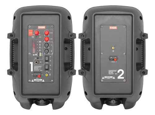 Sistema Bafles Par De Bocinas 8 Ksr Bluetooth Recargable