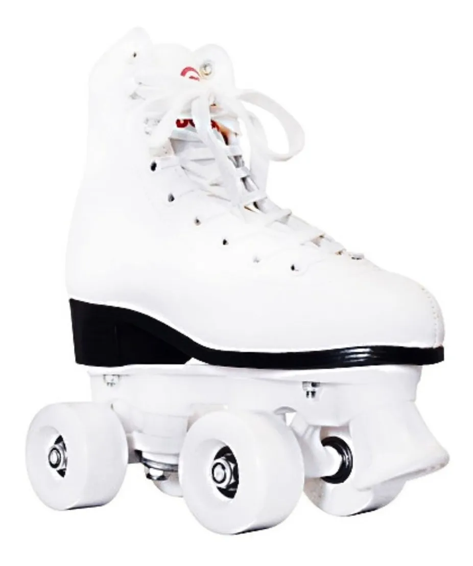 Patín Artístico Ko Sport 4 Ruedas Bota Niño Infantil Blanco