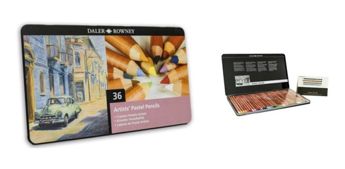 Imagen 3 de 5 de Lápiz Pastel Daler & Rowney Estuche 36 Pzs.