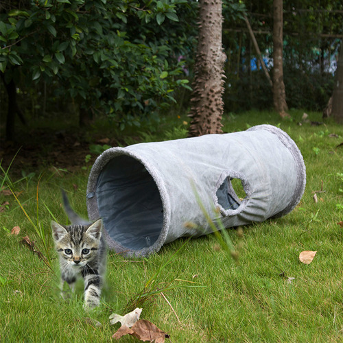 Cwa TĂșnel Plegable For Gatos Con Bola, Gamuza Duradera, 67