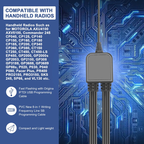 Nuevo Cable De Programación Usb 8 En 1 Para Motorola