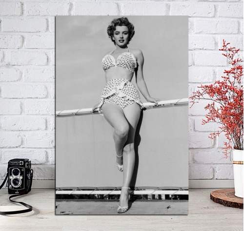 Cuadro 50x75cm Marilyn Monroe Foto Antigua M4