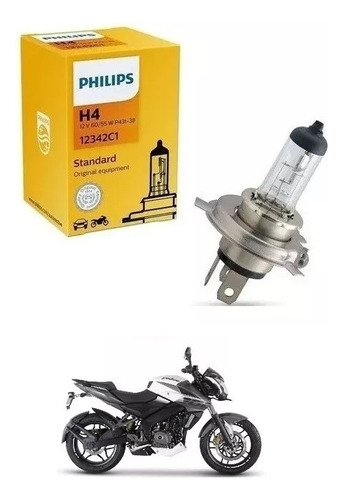 Lampara Optica Faro Moto Philips H4 60/55w - Gb Motos