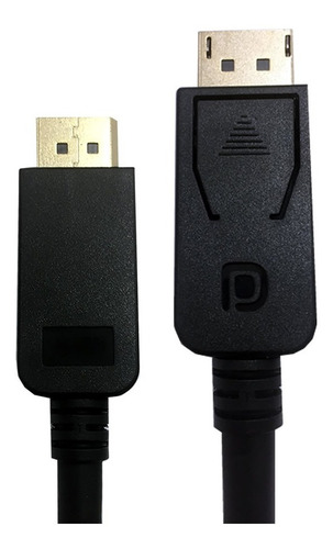 Imagem 2 de 5 de Cabo De Vídeo Displayport Macho 1.2 Preto - 10 Metros