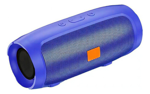 Caixa Caixinha De Som Bluetooth Pendrive Sd Portátil Mp3 Cor Azul